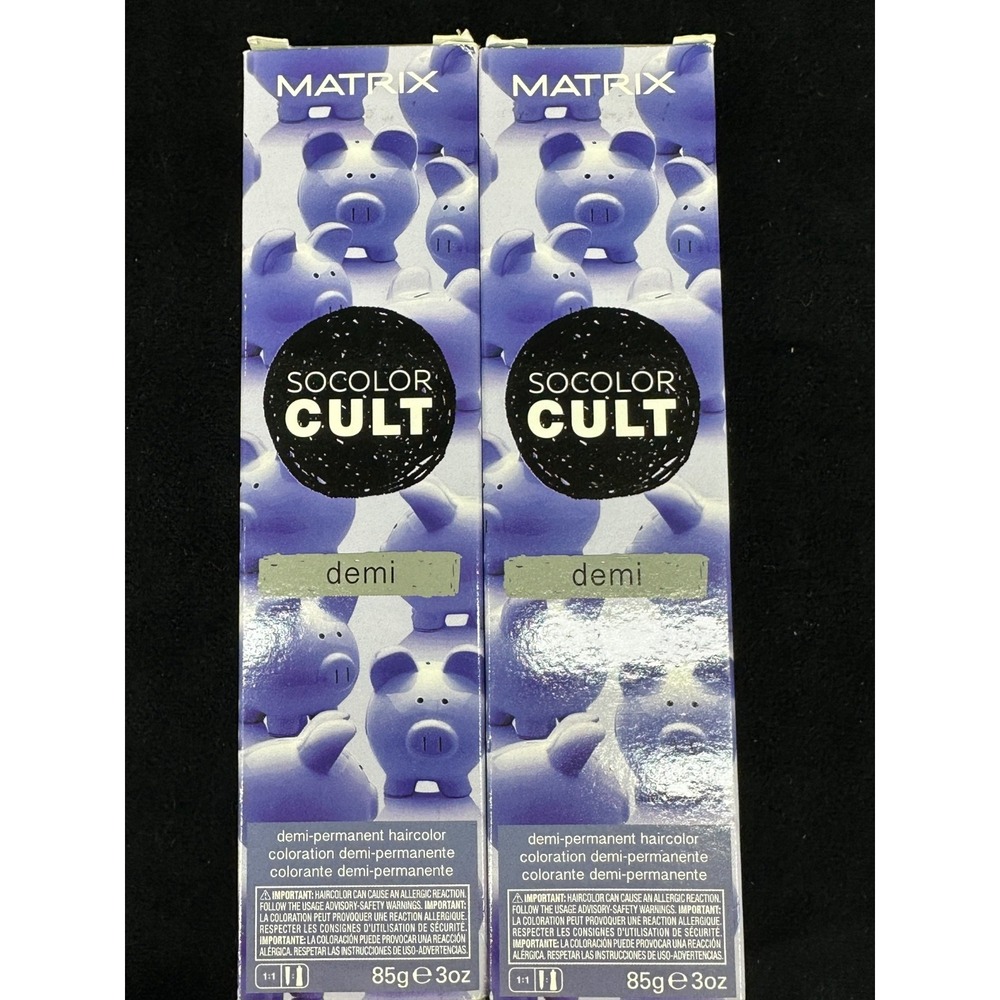 Matrix SoColor Demi Permanent Hair Color 3 oz ea Dusty Purple (2 Boxes)